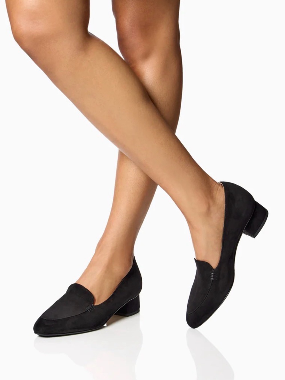 Sarah Flint Rosie classic Black Suede Low Heel Loafers - Women